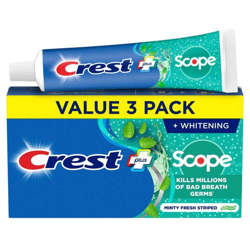 Best Whitening Toothpaste – Crest + Scope Review – Pack of 3