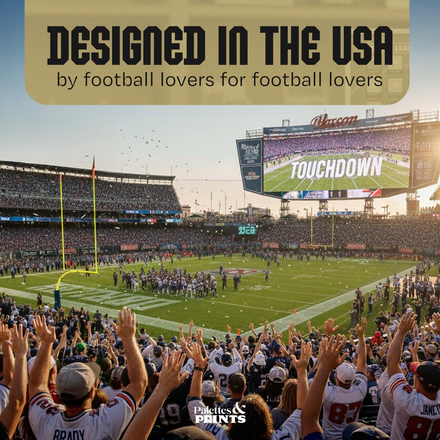 Best Football Stadiums Map – Palettes and Prints Scratch Off Poster – Track Your Journey – Posters – Ultimate Gift for Fans & Dads – All 30 Pro (2026)